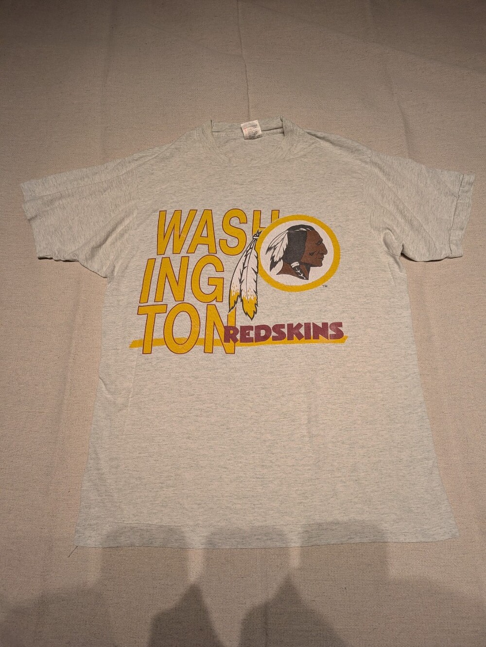 Vintage single stitch Washington Red skin t shirt mens M